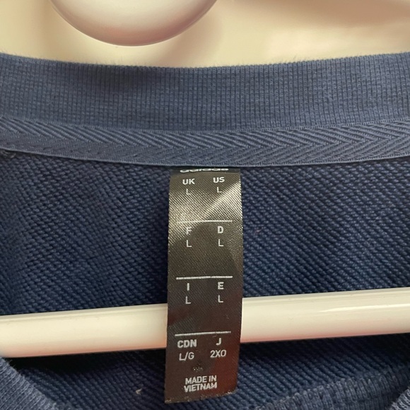 ARSENAL LONDON 2019 2020 ADIDAS BLUE CREWNECK SWEATER MEN Large - Picture 4 of 6